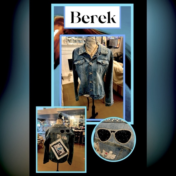 berek Jackets & Blazers - 🆕 Berek Paris Pearls & Rhinestones Paris Denim Jacket